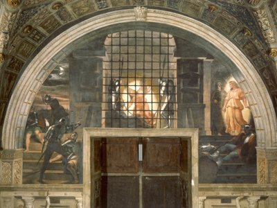 Liberación de San Pedro von Raffaello Sanzio Raphael